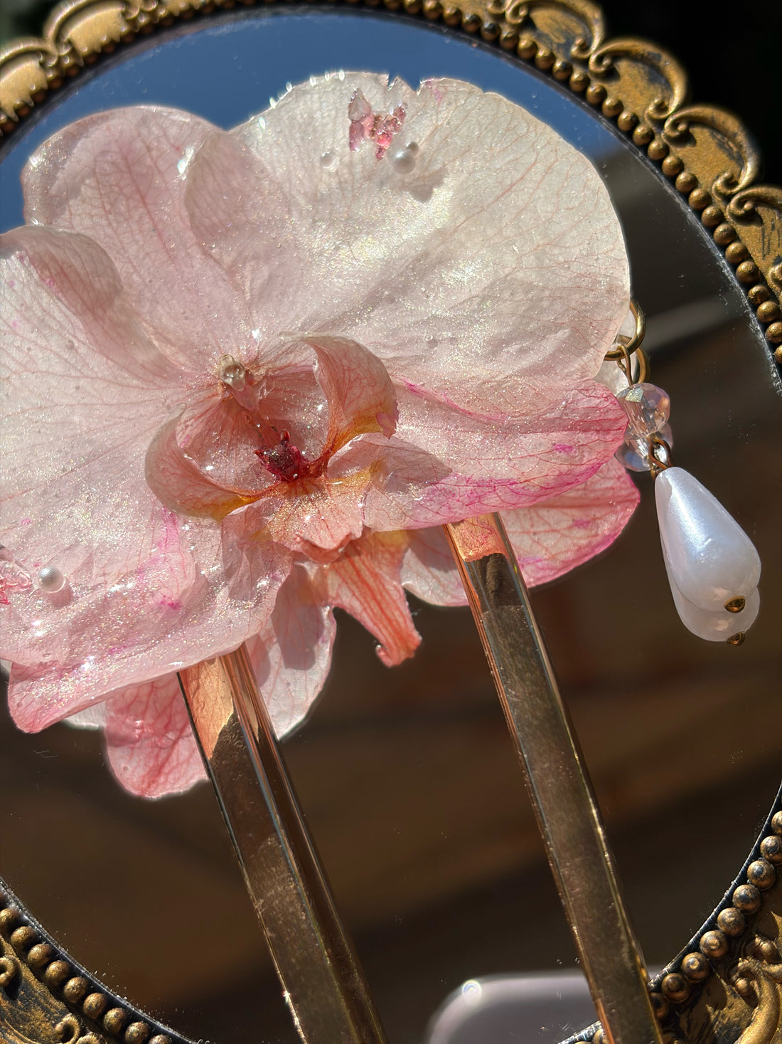 Rose Pearl Hair Pin