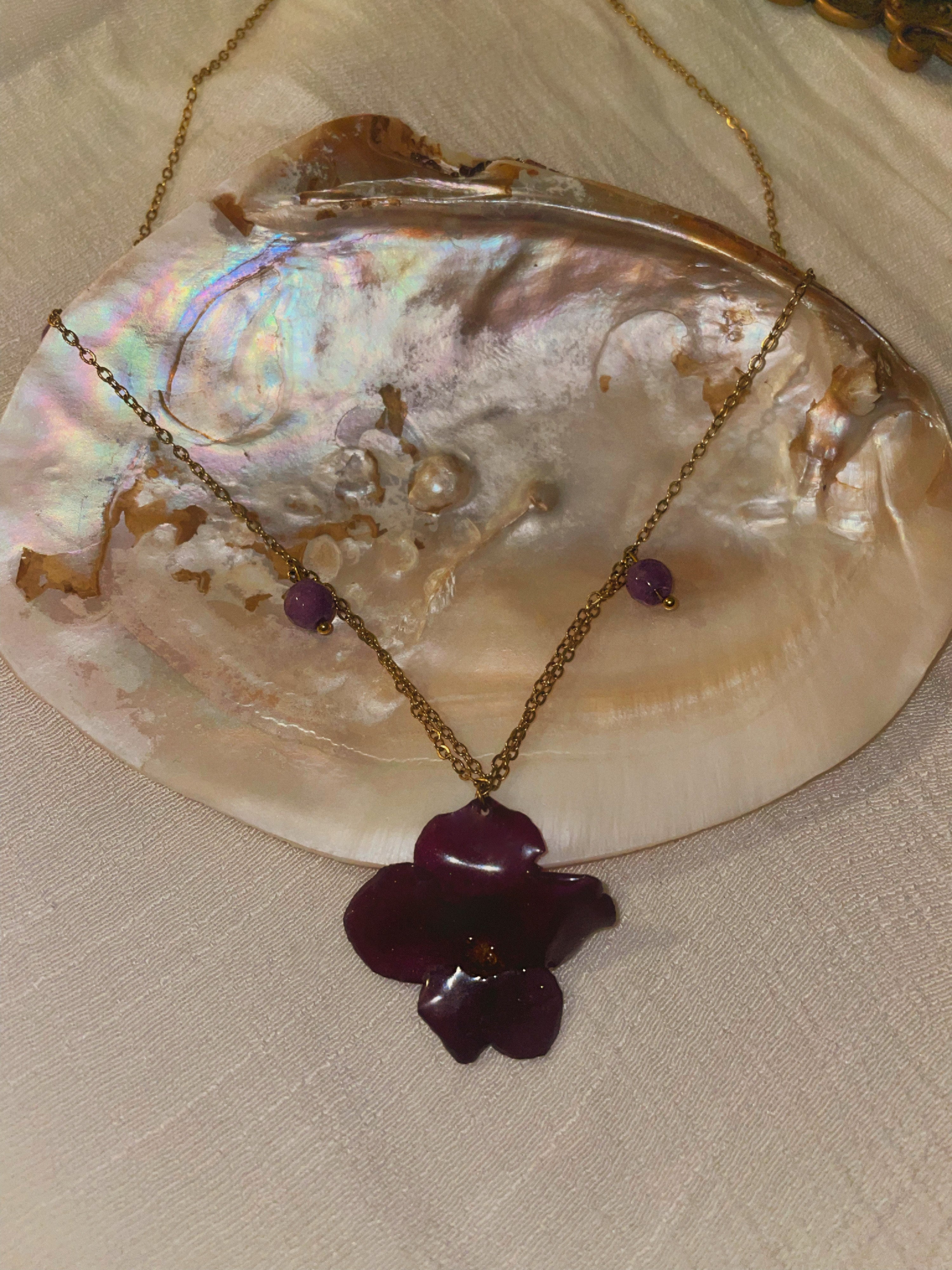 Violet Bloom Necklace