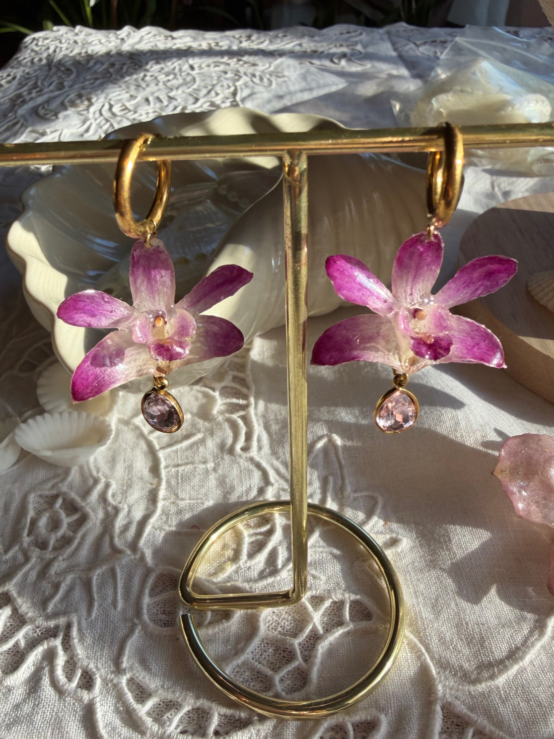 Violet Drop Earrings