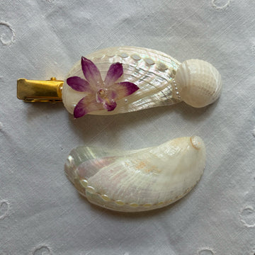Violet Shell Hair Pin