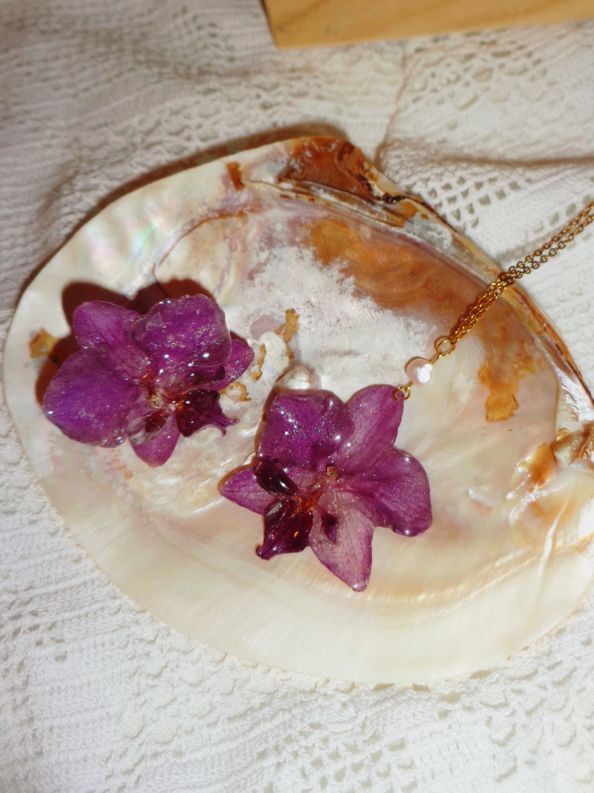 Orchid Solitaire Necklace and Ring Bundle - CocoSorella