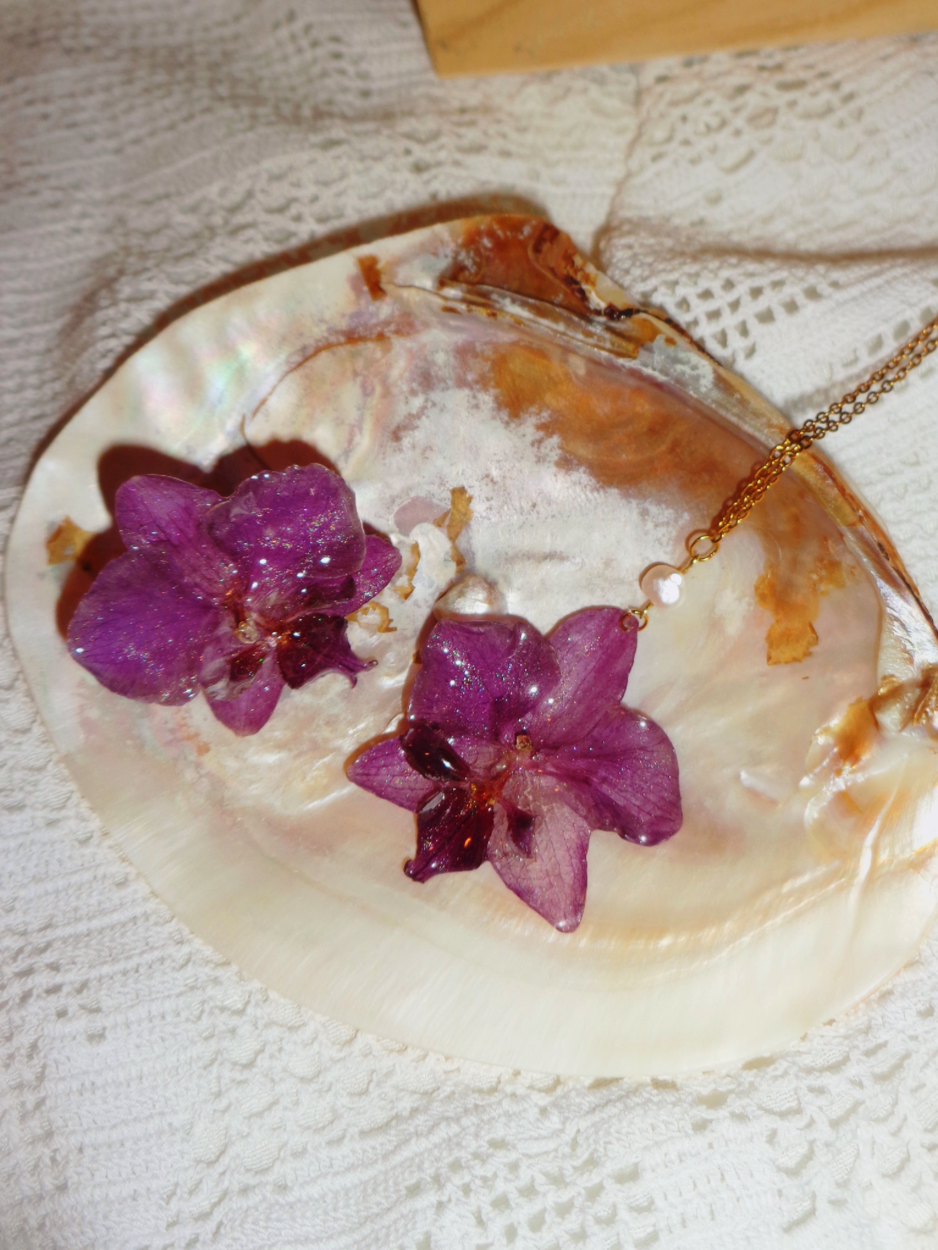 Orchid Solitaire Necklace and Ring Bundle - CocoSorella