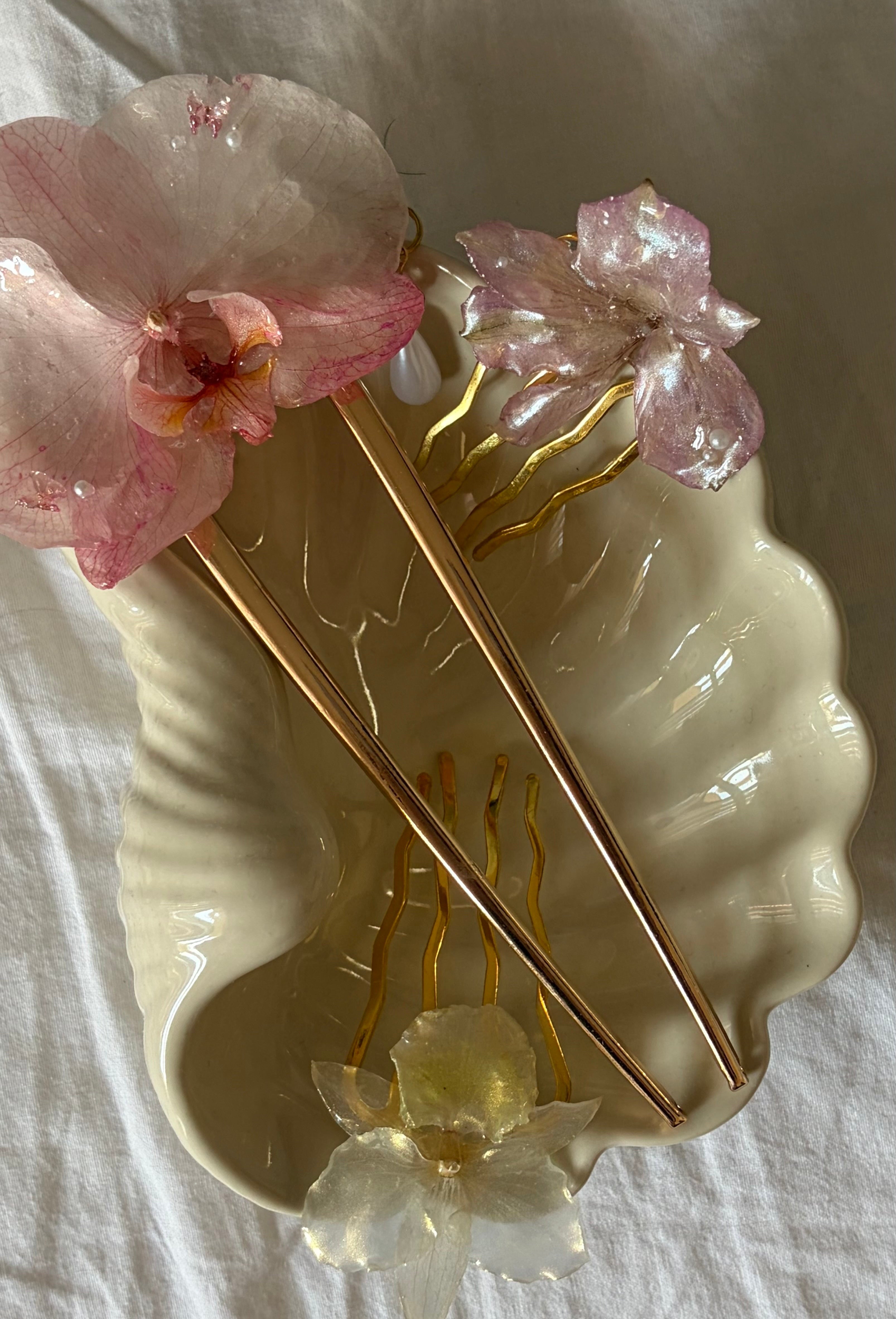 Rose Pearl Hair Pin