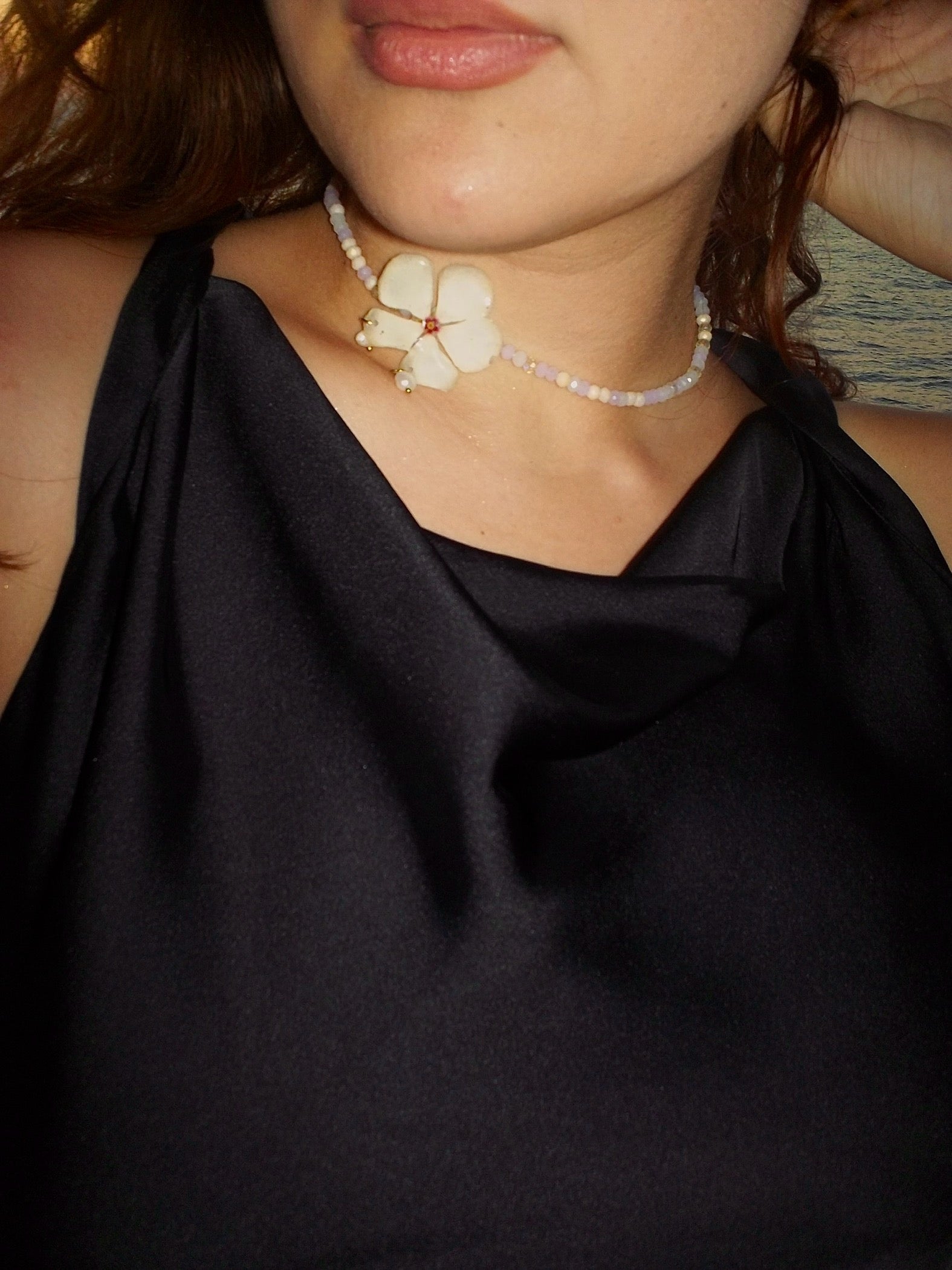 Pearl Vinca Necklace