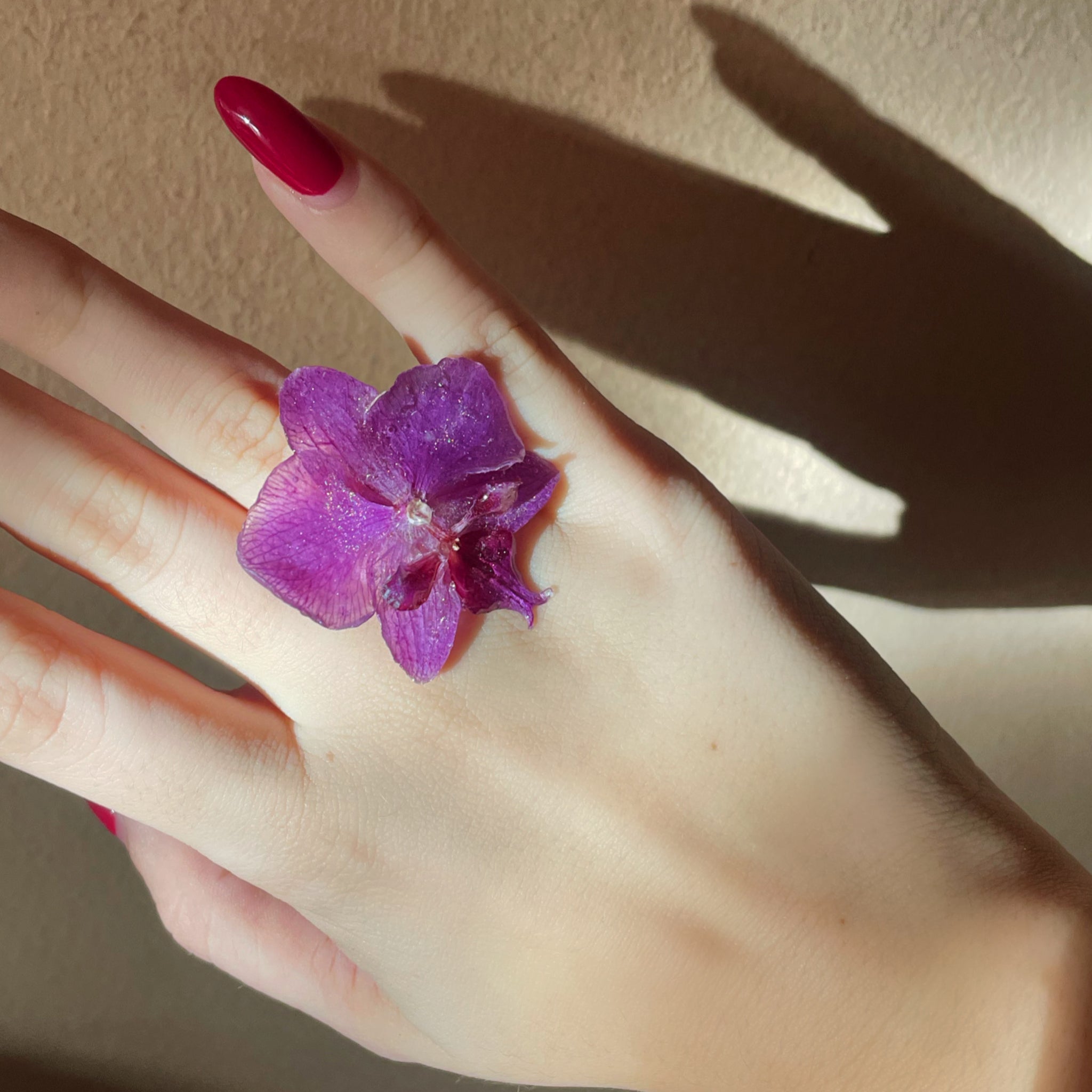 Orchid Solitaire Ring