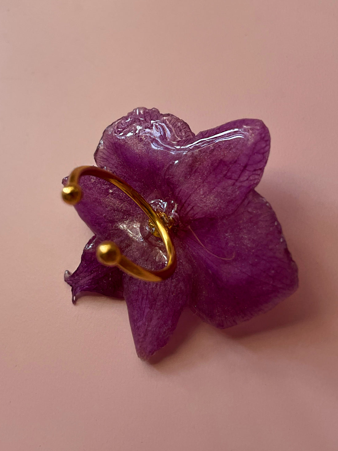 Orchid Solitaire Ring