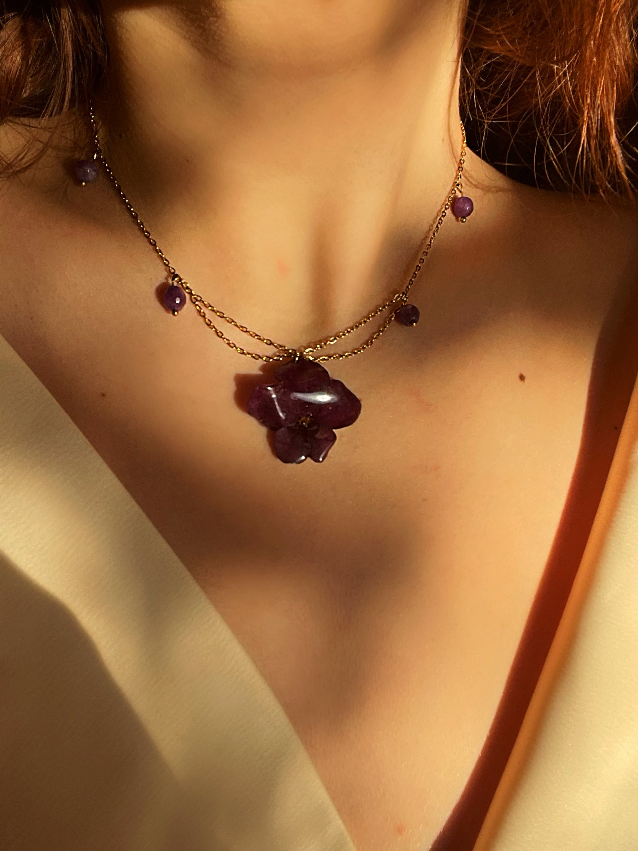 Violet Bloom Necklace