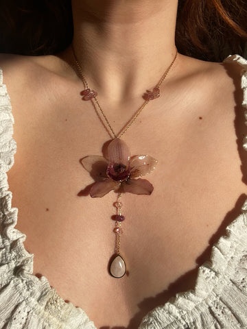 Cymbidium Soleil  Necklace
