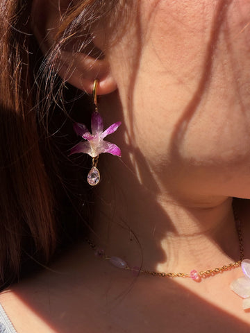 Violet Drop Earrings